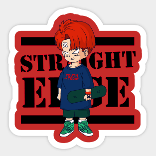 Trunks hardcore kids goes straight edge Sticker